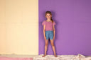 Smock Top | Purple Checkered