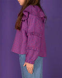 Les blouse | Blueberry Checkered