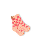 Checkered Socks | coral