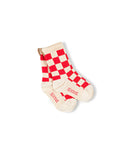 Checkered Socks | Tomato